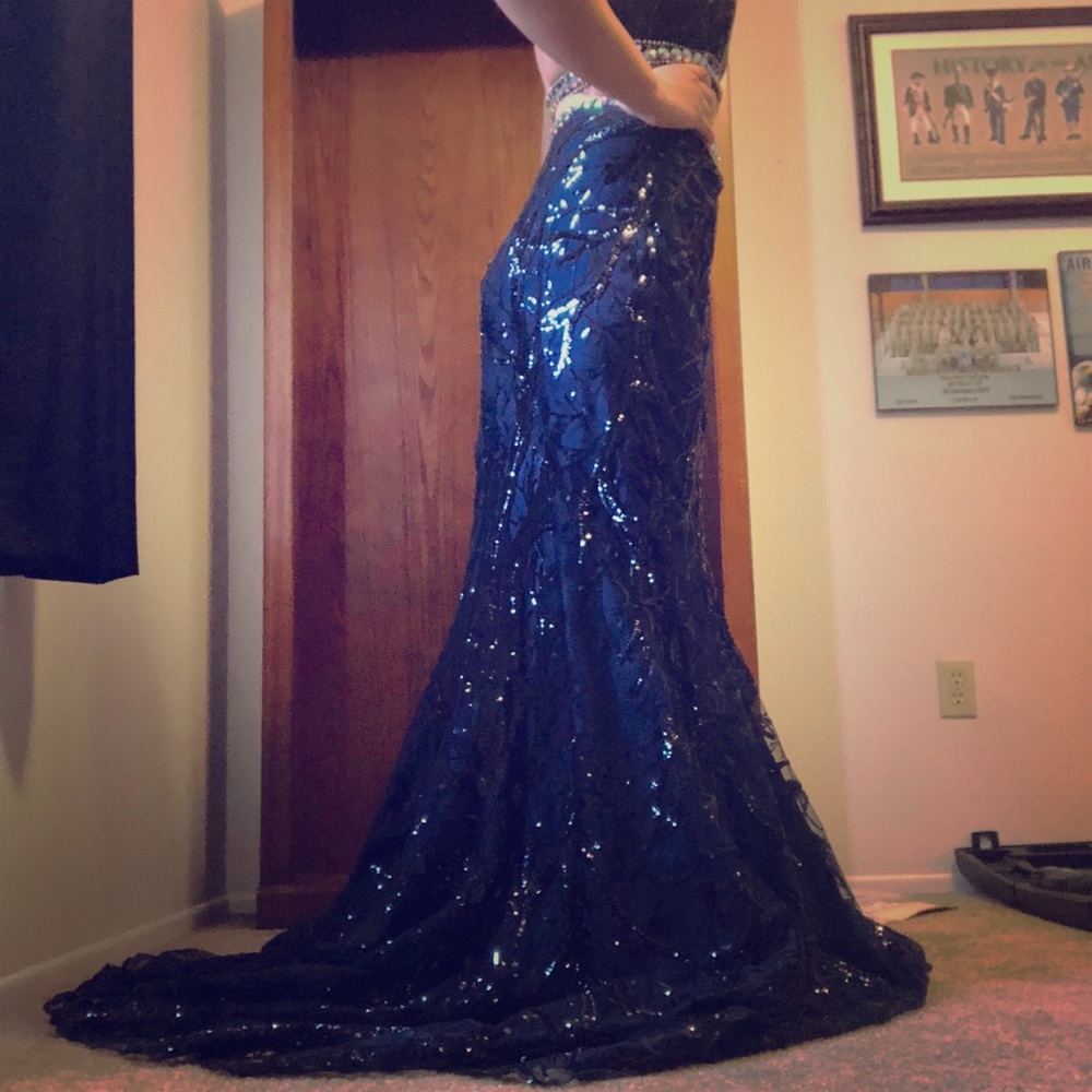Navy blue prom dress